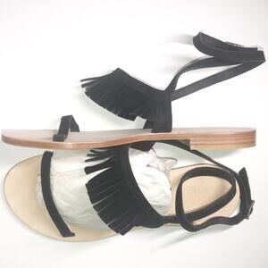 CORNETTI xRevolve Suede Fringe Ankle Strap Sandals Size 6/37